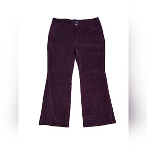 Mark Burgundy Corduroy Boot Cut Jeans Pants Women's Plus Size 18W